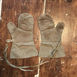 Wwii Imperial Japanese Army Mosquito Gloves Mittens 1940s Soldier Name Stitching