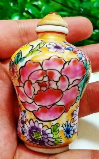 Chinese Hand - Painted Ceramic Snuff Bottles Have Been Collected For Many Years