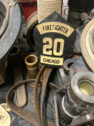 Chicago Fire Department Vintage 1980s Helmet Shield