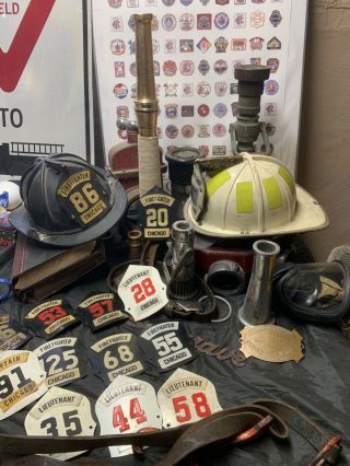 CHICAGO FIRE DEPARTMENT VINTAGE 1980s HELMET SHIELD 2