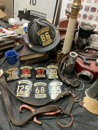 CHICAGO FIRE DEPARTMENT VINTAGE 1980s HELMET SHIELD 4