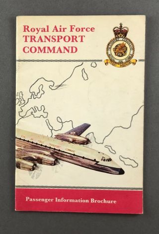 Raf Transport Command Vintage Safety Card Britannia Comet Mk2 & Mk4 Royal Air Fo