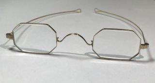 Antique Solid 14K Gold Frame Eye Glasses Spectacles 2