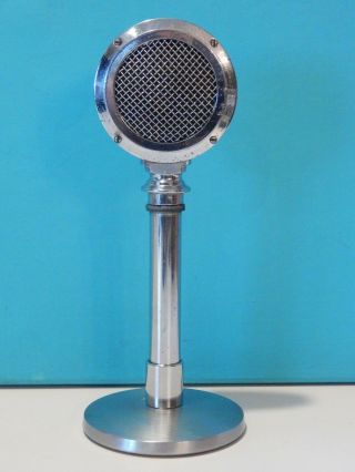 Vintage Rare 1939 American B - 9 Microphone With Stand Old Antique Deco Shure Deco
