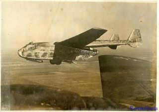 Press Photo: Rare Aerial View Luftwaffe Camo Gotha Go.  242 Transport Glider 1943