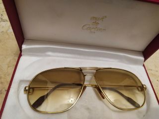 Vintage Cartier Louis Tank Frame Sunglasses Stamped 1988