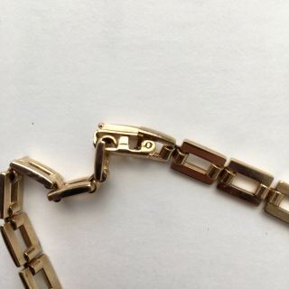 Vintage PANETTA Black Enamel And Rhinestone Art Deco Style Chain Necklace 8