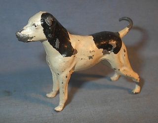 Vintage Britains Made In England Lead Dog Spaniel Good Paint 3 3/4 " Long