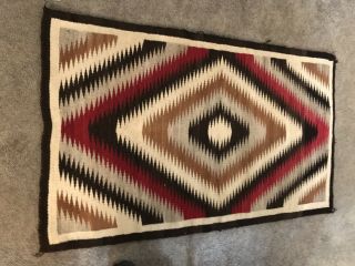 Antique Old Navajo Eye Dazzler Rug 3