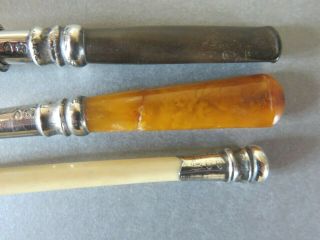 ANTIQUE CASED TWO TOBACCO PIPES WITH SILVER STEMS CHARLES MAAS 1893 6