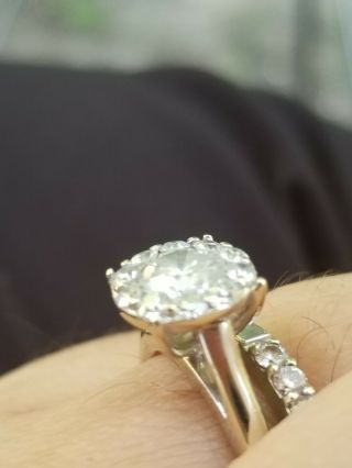 Vintage Halo Diamond Ring 14k white gold 1ctw VVS1 9