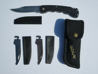 Vintage Buck V52 Selector Knife,  With Saw And Gut Hook Blades