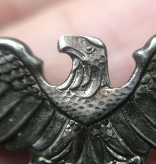 WW2 UNIQUE OFFICER PILOT SWEET HEART PIN US ARMY AIR FORCE STERLING SILVER 4