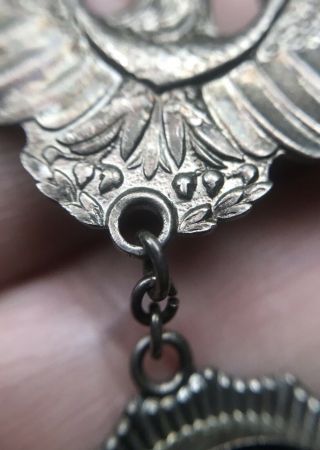 WW2 UNIQUE OFFICER PILOT SWEET HEART PIN US ARMY AIR FORCE STERLING SILVER 7