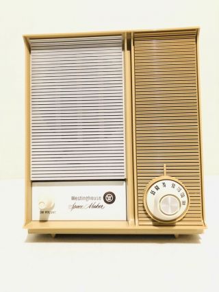 Antique 1966 Westinghouse H - 201t5 Golden - Tone Space Maker Art Deco Vintage Radio