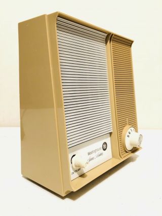 ANTIQUE 1966 WESTINGHOUSE H - 201T5 GOLDEN - TONE SPACE MAKER ART DECO VINTAGE RADIO 5