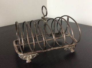 Antique Georgian Silver Toast Rack - Charles Fox Ii Repair Or Scrap 271 Grams