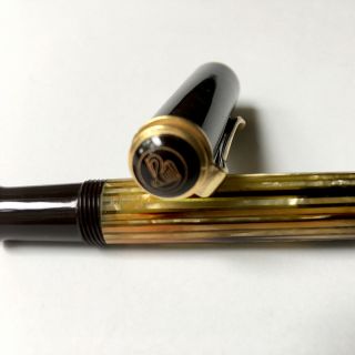 Pelikan 400 Fountain Pen Vintage Tortoiseshell Brown 14K (585) Gold Nib OB - Size 3