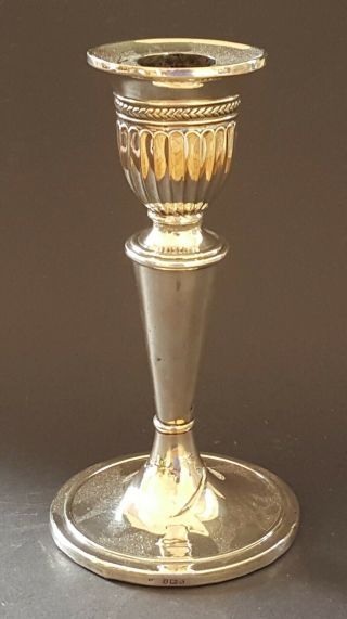 Sterling Hallmarked Silver Vintage Art Deco Antique Candlestick