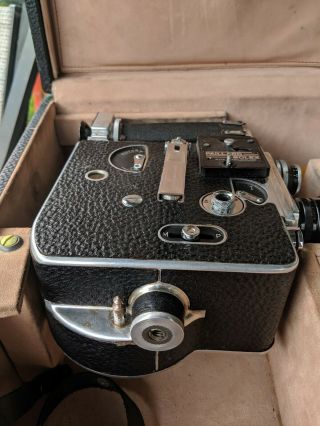 Vintage Paillard Bolex H - 16 Reflex 16mm Movie Camera w case 3 lenses & paperwork 3