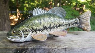 Large Mouth Bass Fish Decoy By Brian Shallbetter - Spearing Lure