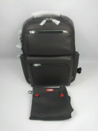 Tumi Arrive Bradley Leather Laptop Backpack Rare - Gray 955012 / 1023151853 $945