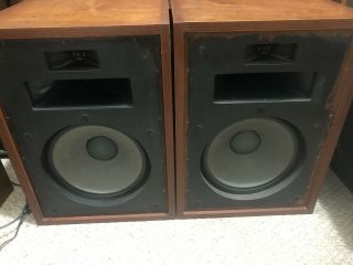 1982 Vintage Klipsch Heresy Speakers Birch Wood Consecutive Serial 4