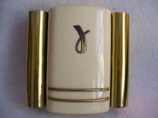 Vintage Mid Century Nutone Commander K - 16 2 Tone Door Chime Ivory/brass