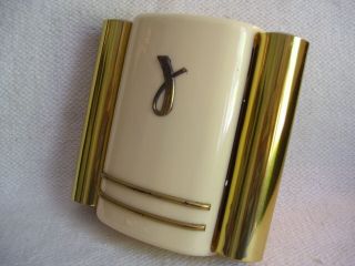 Vintage Mid Century NuTone Commander K - 16 2 Tone Door Chime Ivory/Brass 2