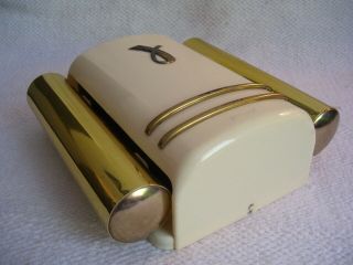 Vintage Mid Century NuTone Commander K - 16 2 Tone Door Chime Ivory/Brass 3