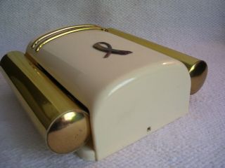 Vintage Mid Century NuTone Commander K - 16 2 Tone Door Chime Ivory/Brass 4