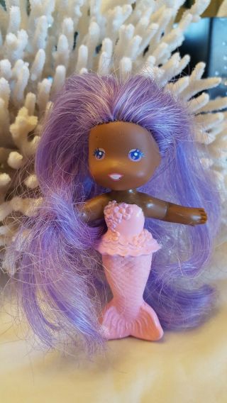 Vintage Sea Wees Wee 1984 Rare Silky Bubble Ballet Mermaid African Doll Kenner