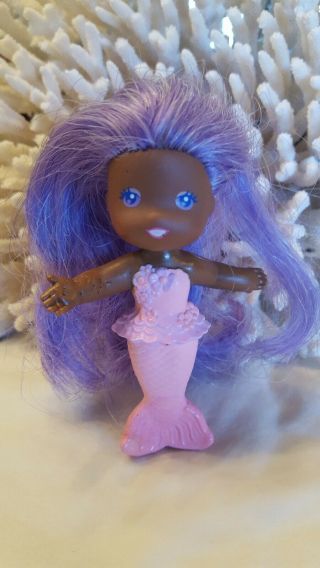 Vintage Sea Wees Wee 1984 RARE SILKY BUBBLE BALLET Mermaid African Doll Kenner 3