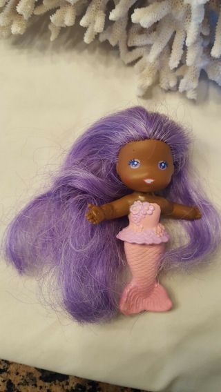 Vintage Sea Wees Wee 1984 RARE SILKY BUBBLE BALLET Mermaid African Doll Kenner 7
