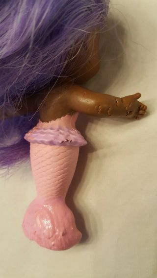 Vintage Sea Wees Wee 1984 RARE SILKY BUBBLE BALLET Mermaid African Doll Kenner 8