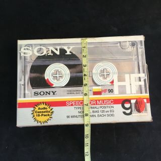 P75 - Vintage 18 pack SONY Audio Cassette Tapes blank HF90 Type I Normal Position 4