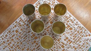 SIX 800 SILVER CUPS GERMAN HAND ENGRAVED NAMES FAMILY SHIELD EARLY 1900s 4