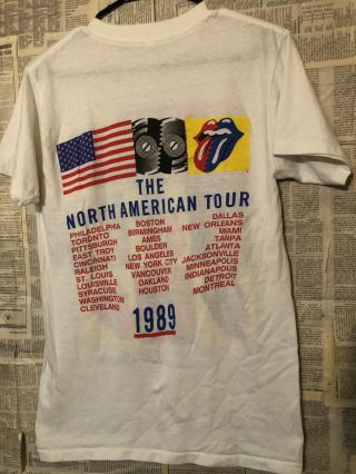 Vtg 80s The Rolling Stones North American Tour T - shirt 5