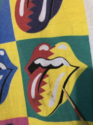 Vtg 80s The Rolling Stones North American Tour T - shirt 7