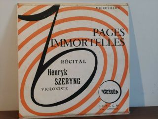 Henryk Szeryng - Recital - French Pacific Ldp C.  50 - Very Rare,  N.  M
