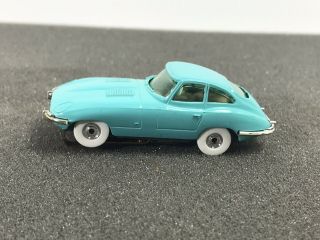 Vintage 1960s Aurora Atlas Xke Jaguar T - Jet Ho Scale Slot Car Teal Lt Blue