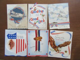 33 World War II WWII birthday Valentine greeting cards to military plus box 7