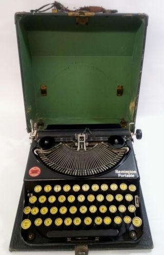 Vintage Antique 1920’s Remington Portable Typewriter With Hard Case - Nv55730