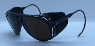 Vuarnet France Vintage Glacier 430 Black Small Sunglasses Mineral Lenses Px5000