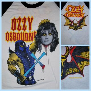 Ozzy Osbourne Diary Of A Mad Man Large 3/4 Tour Shirt Metallica Slayer Texas