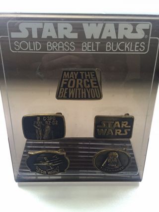 Star Wars Belt Buckle Promo Display - Vintage First Run From 1977
