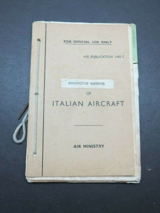 1937 - 42 British Air Ministry Publication Silhouettes Italian Aircraft