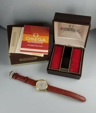 Vintage Omega 1010 Automatic Date Mens Wrist Watch – Dial – Orig Box Pprs
