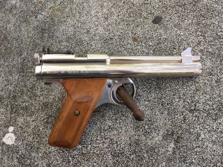 Vintage Benjamin Sheridan E - 9 Series Co2 Air Pistol Nickel.  20 Cal