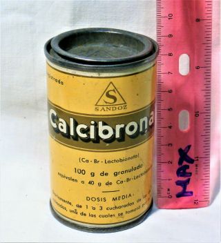 Calcibronat Sandoz Pharmacy Lsd Albert Hofmann Vintage Tin Box 1920/30